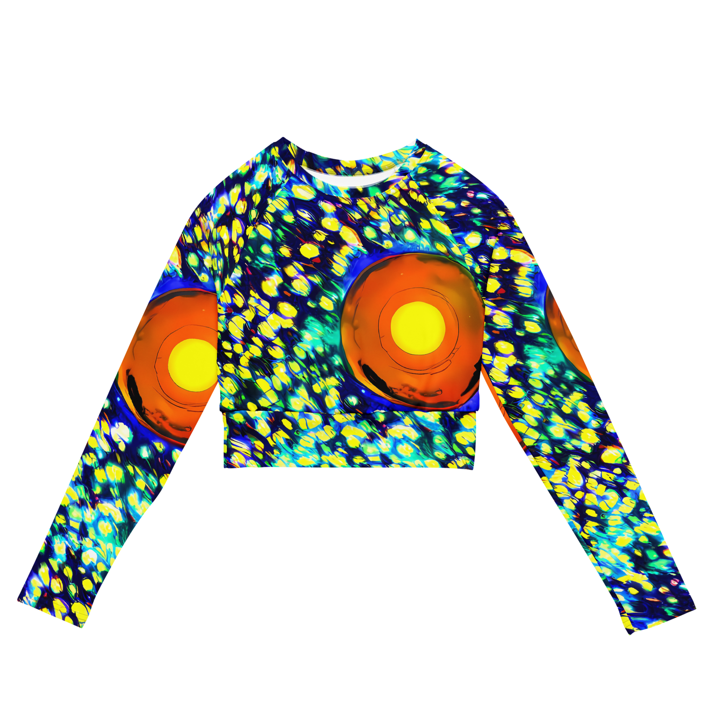 Long Sleeve Crop Top - Illuminated Whirl