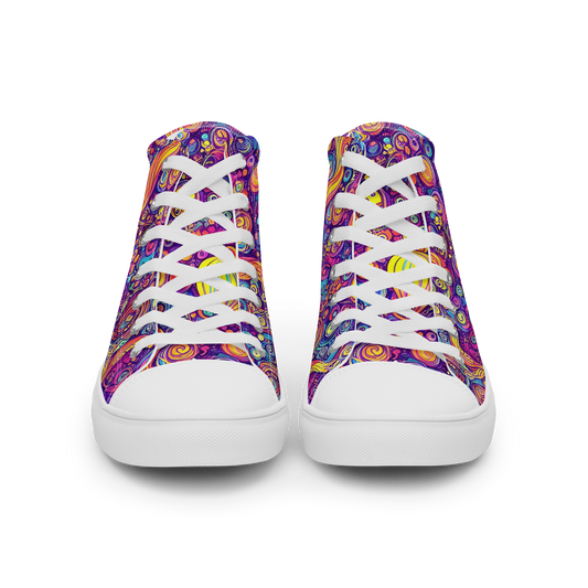 Women's High Top Canvas Shoes - Festival of Whimsy