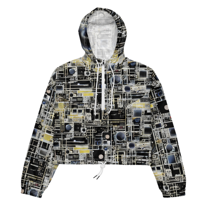 Women's Cropped Windbreaker - High Contrast, As A Texture, David Eugene Henry, Grace English