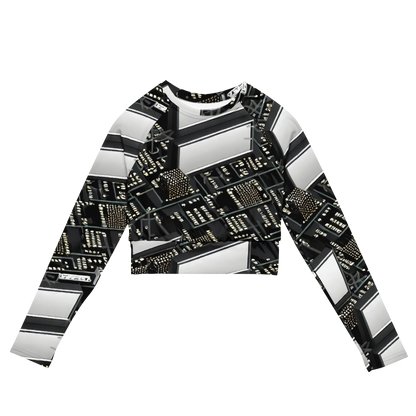 Long Sleeve Crop Top - Electro Essence