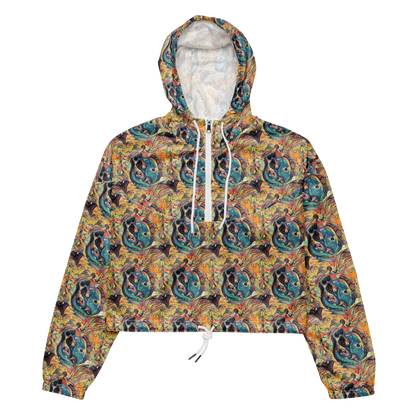 Women's Cropped Windbreaker - Harmonic Dream