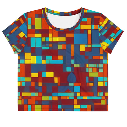 Women's Crop Tee - Astral Grid