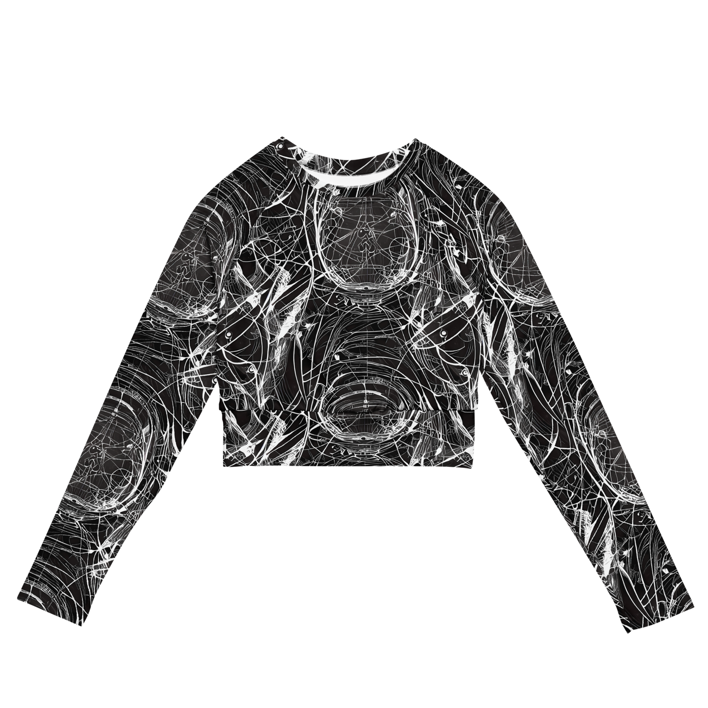 Long Sleeve Crop Top - Nexus of Lines