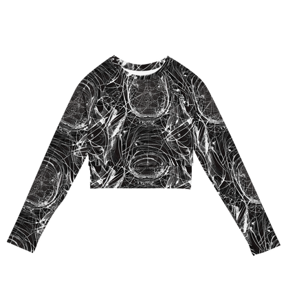 Long Sleeve Crop Top - Nexus of Lines