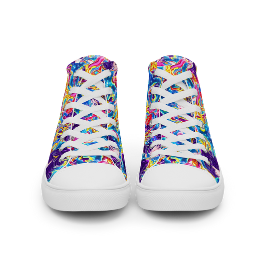 Women's High Top Canvas Shoes - Aquatic Whim