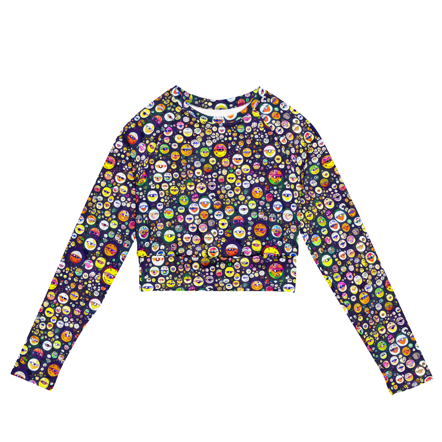 Long Sleeve Crop Top - Whimsical Eyescape