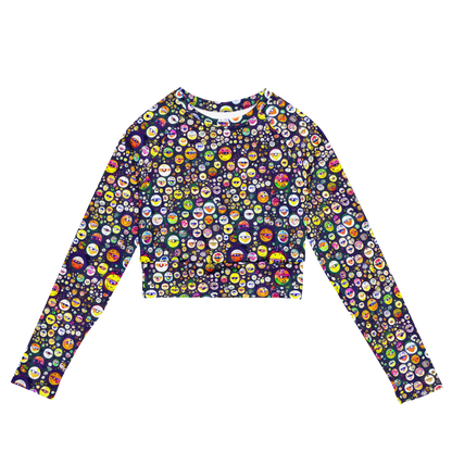 Long Sleeve Crop Top - Whimsical Eyescape