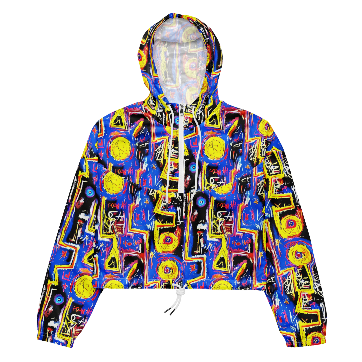 Women's Cropped Windbreaker - Radiant Mayhem