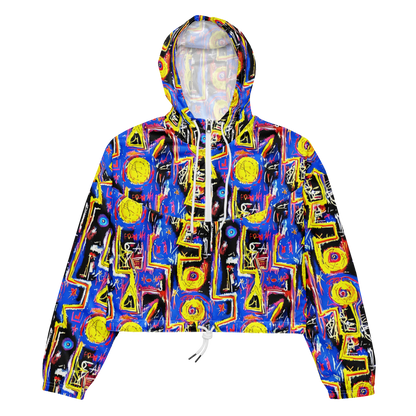 Women's Cropped Windbreaker - Radiant Mayhem