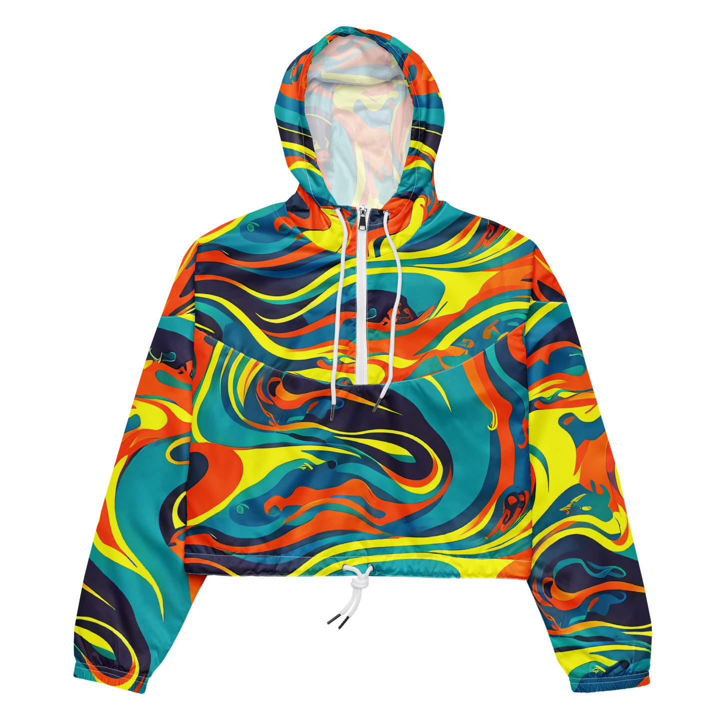 Women's Cropped Windbreaker - Mythic Maelstrom