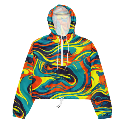 Women's Cropped Windbreaker - Mythic Maelstrom