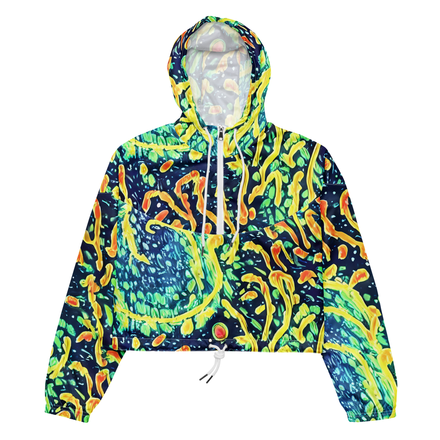 Women's Cropped Windbreaker - Vortex Glow