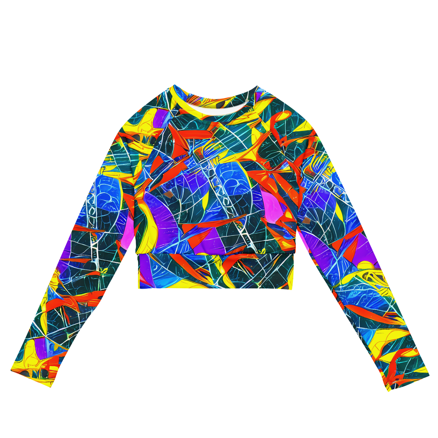 Long Sleeve Crop Top - Arkhipov Waves