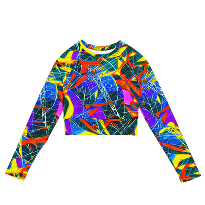 Long Sleeve Crop Top - Arkhipov Waves