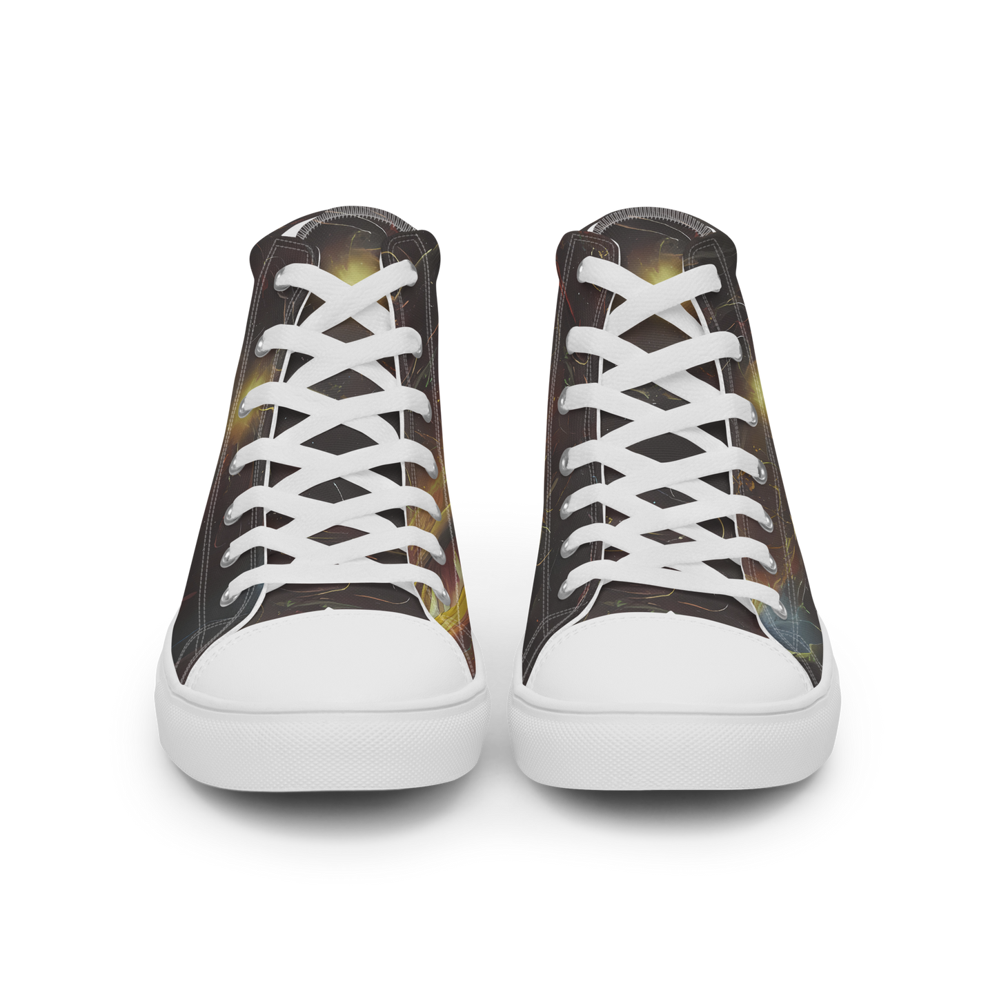 Men's High Top Canvas Shoes - Quantum Illusions