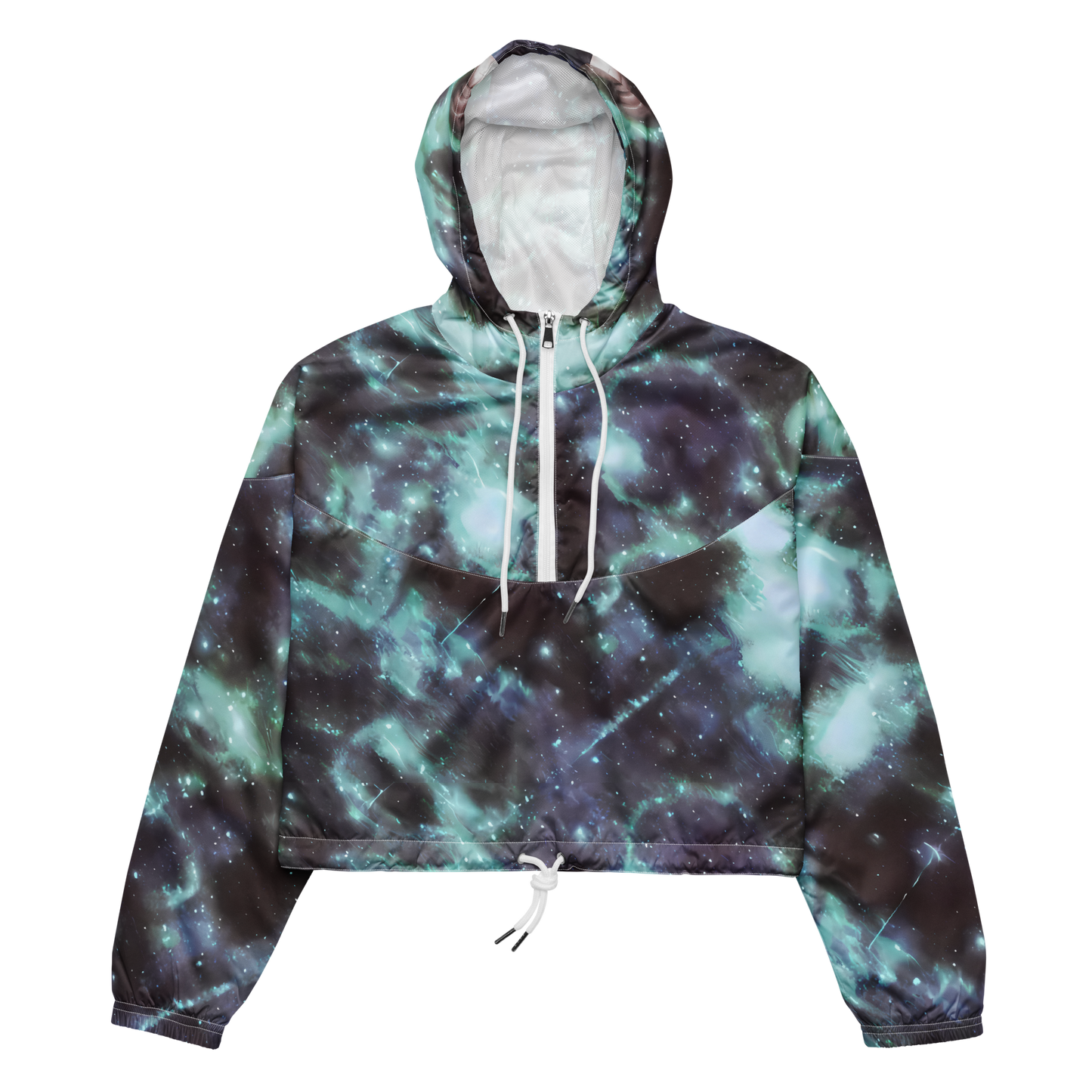 Women's Cropped Windbreaker - Roversi Nebula