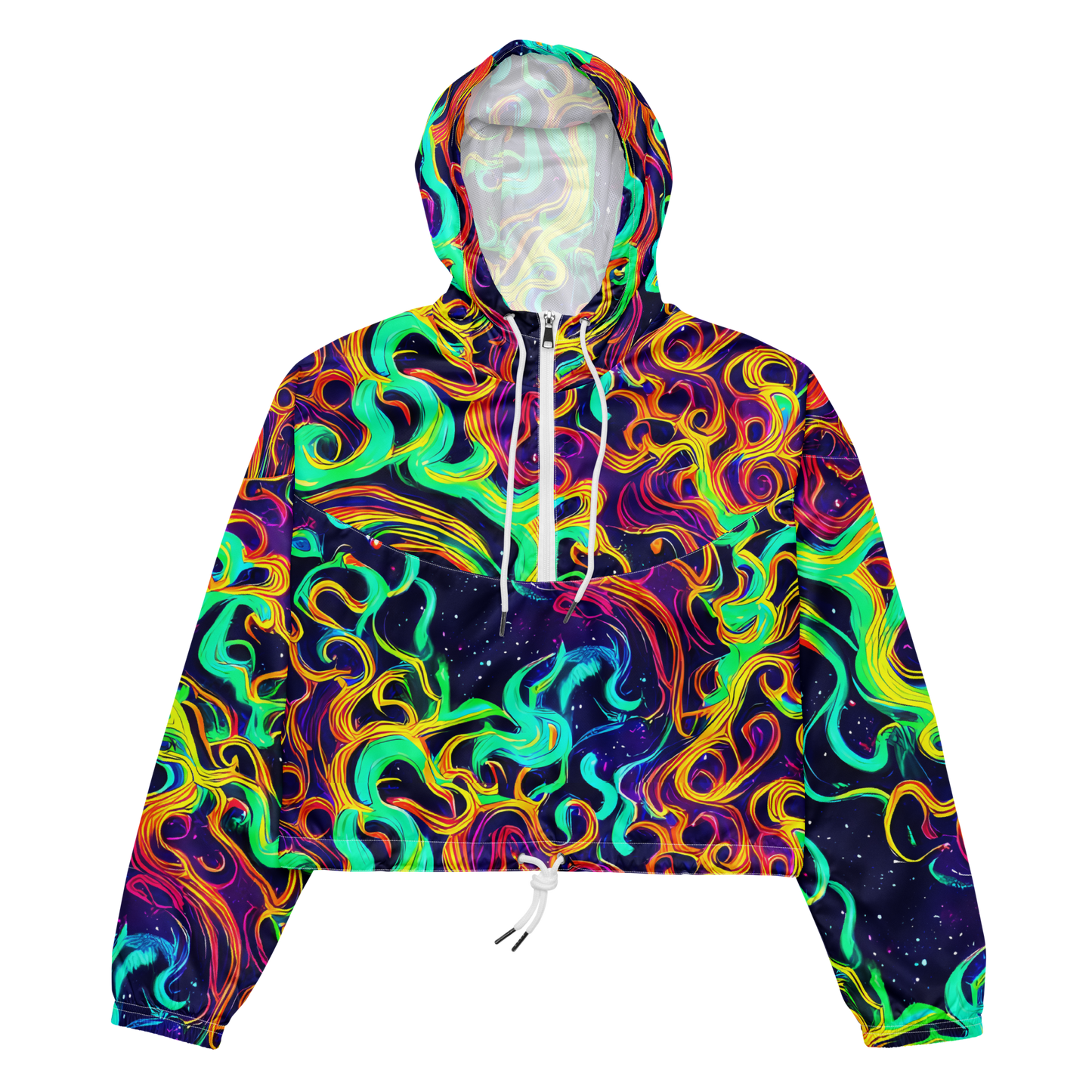 Women's Cropped Windbreaker - Cheston Swirl