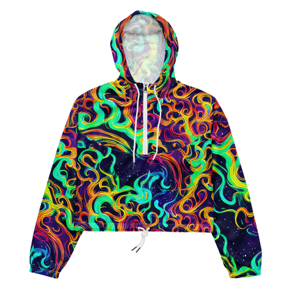 Women's Cropped Windbreaker - Cheston Swirl