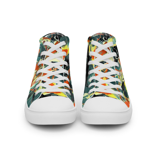 Women's High Top Canvas Shoes - Fluid Firestorm