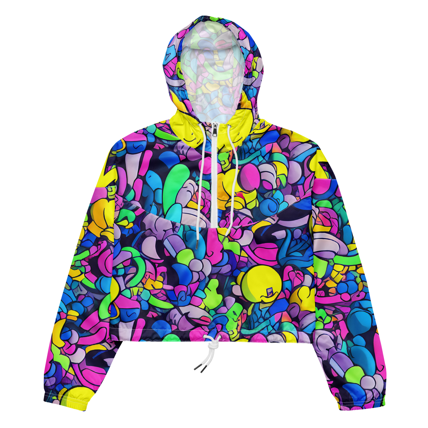 Women's Cropped Windbreaker - Radiant Revelation