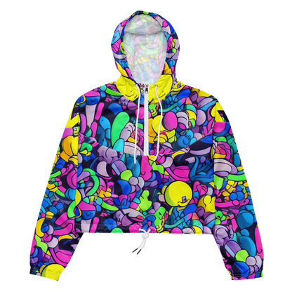 Women's Cropped Windbreaker - Radiant Revelation