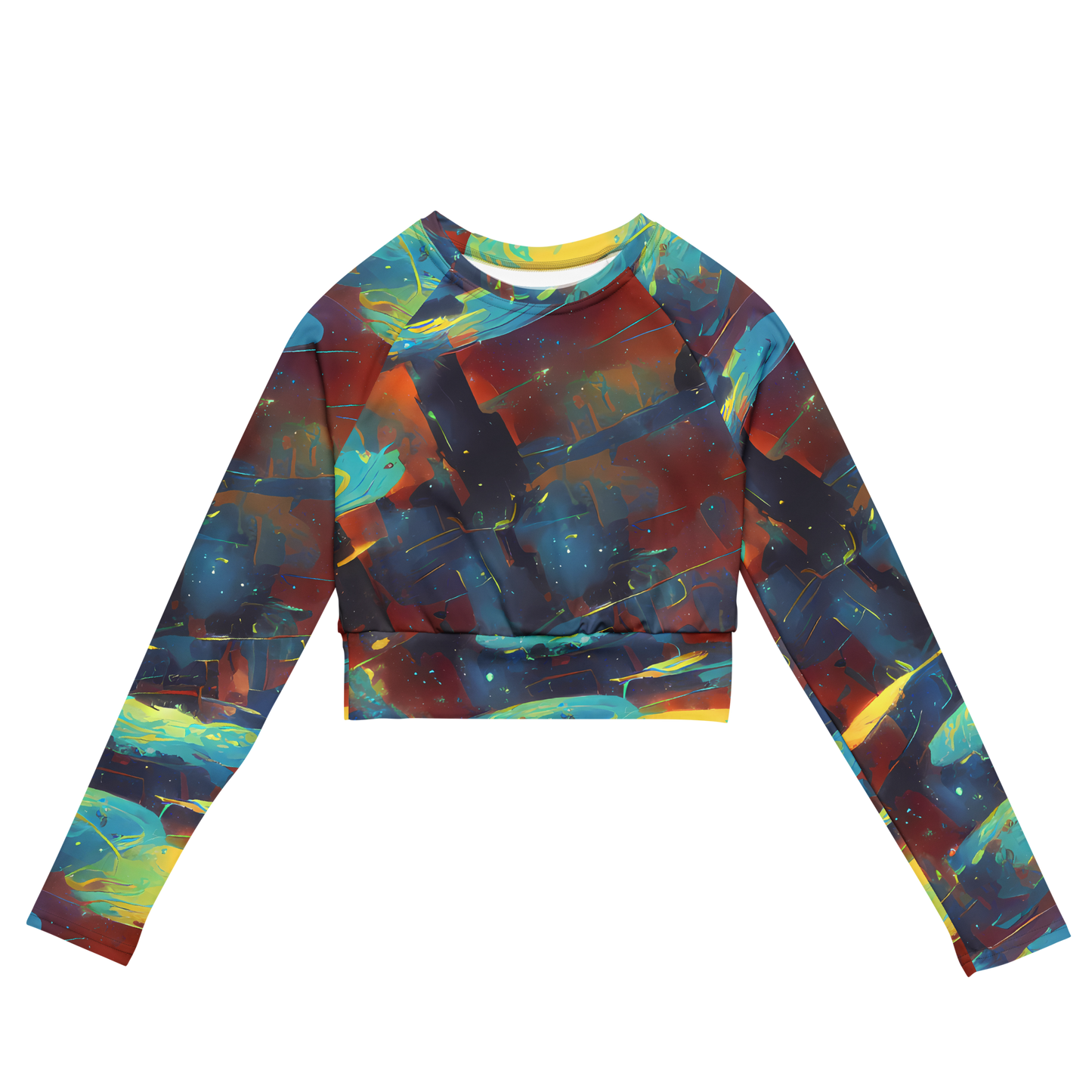 Long Sleeve Crop Top - Journey Through Infinity