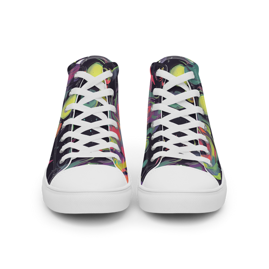 Women's High Top Canvas Shoes - Psychedelic Drift