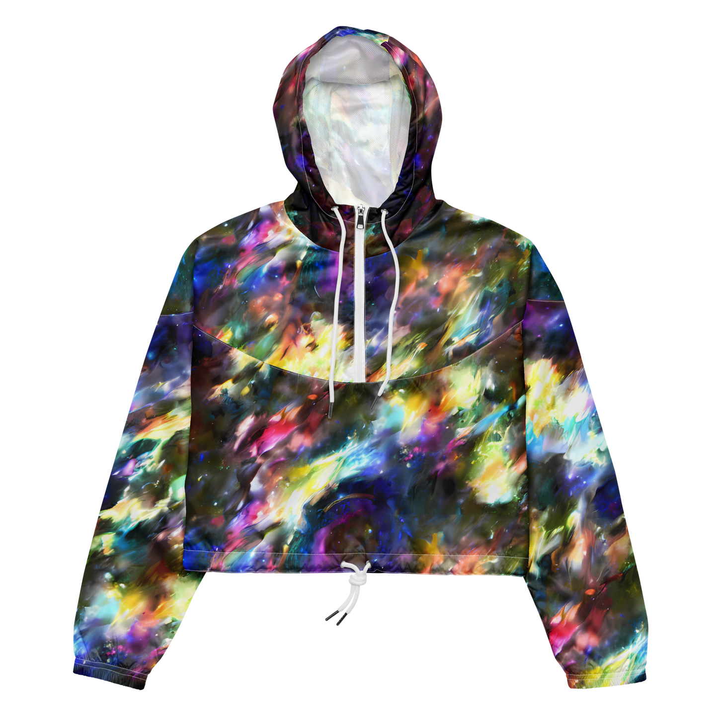 Women's Cropped Windbreaker - Emilia's Nebula