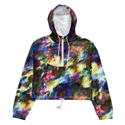 Women's Cropped Windbreaker - Emilia's Nebula