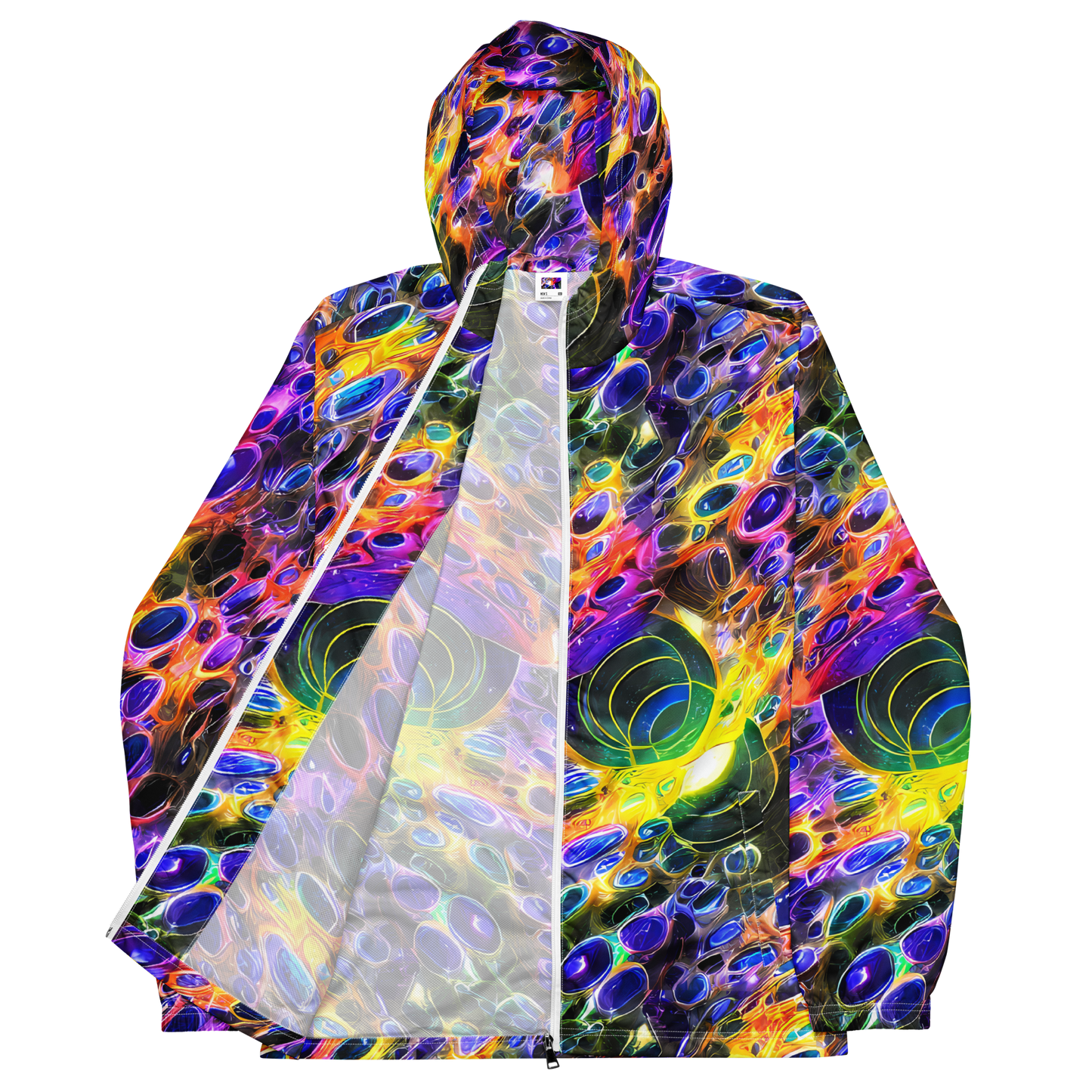 Men's Windbreaker - Neon Orbits