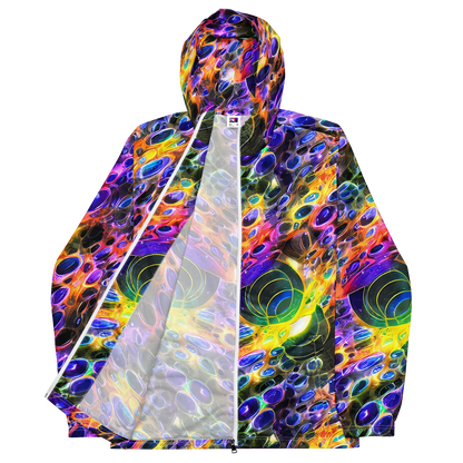 Men's Windbreaker - Neon Orbits