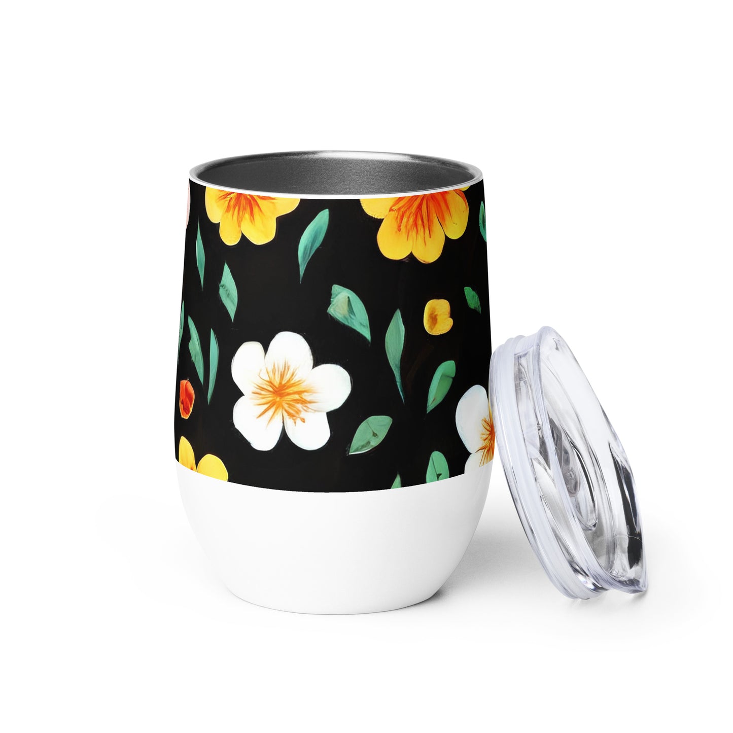 Wine Tumbler - Sunlit Blossoms