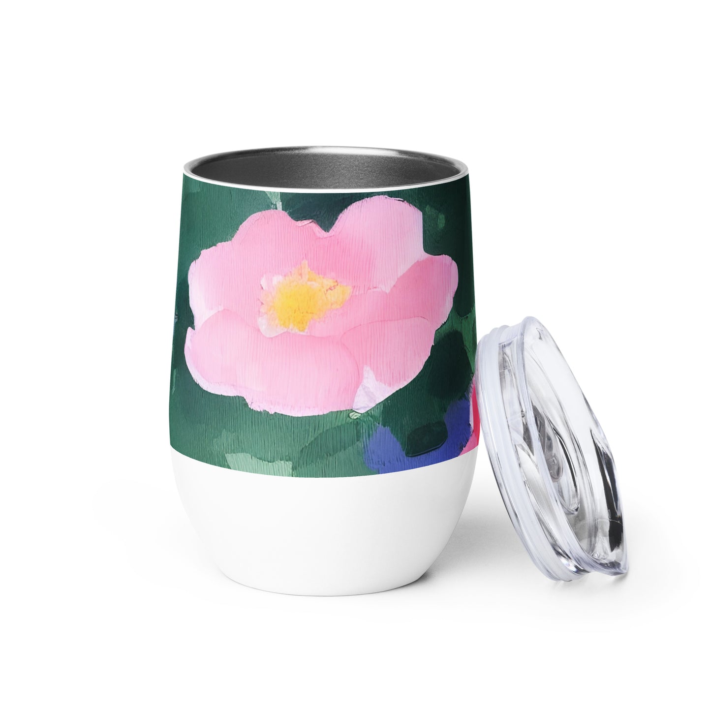 Wine Tumbler - Pink Blossom Serenade
