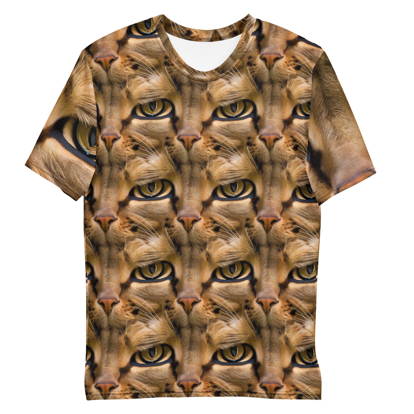 Men's Crew Neck T-Shirt - Feline Whisper