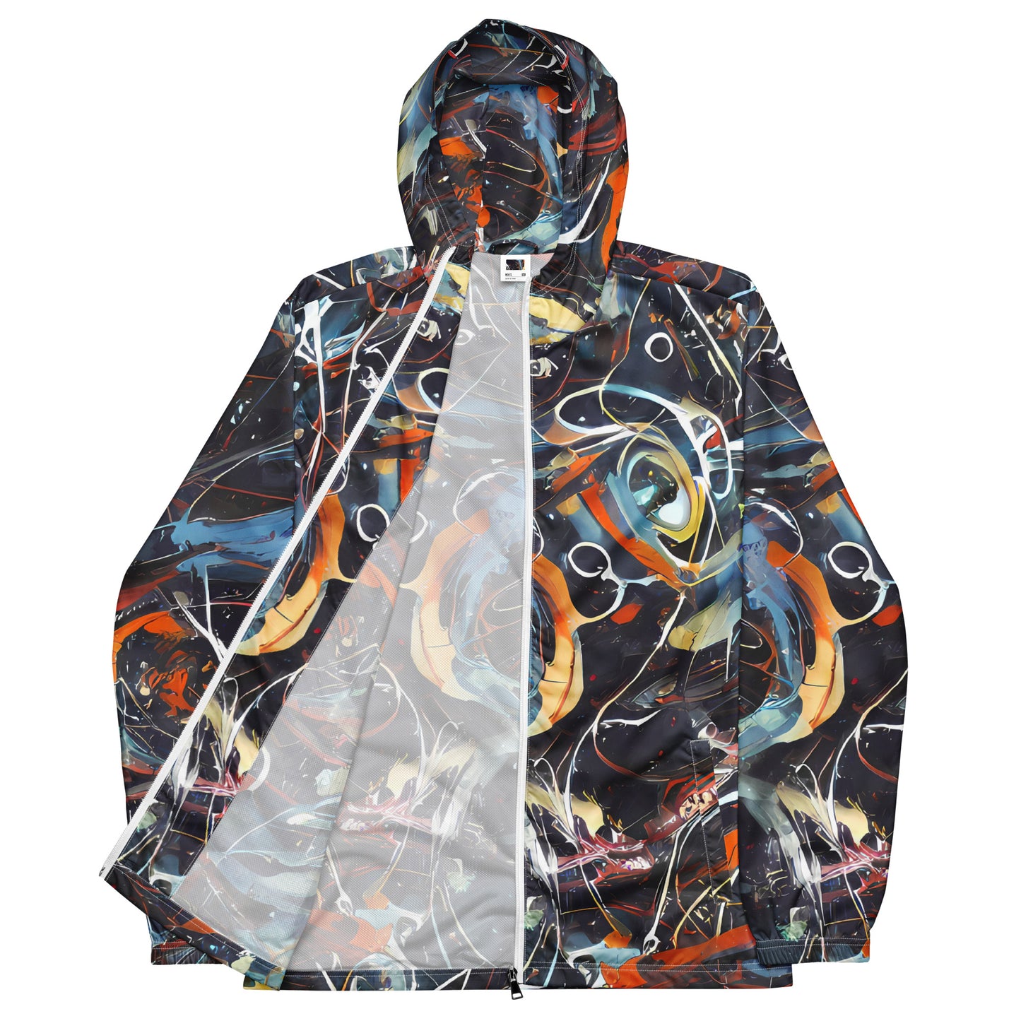 Men's Windbreaker - Neo-Splash Labyrinth
