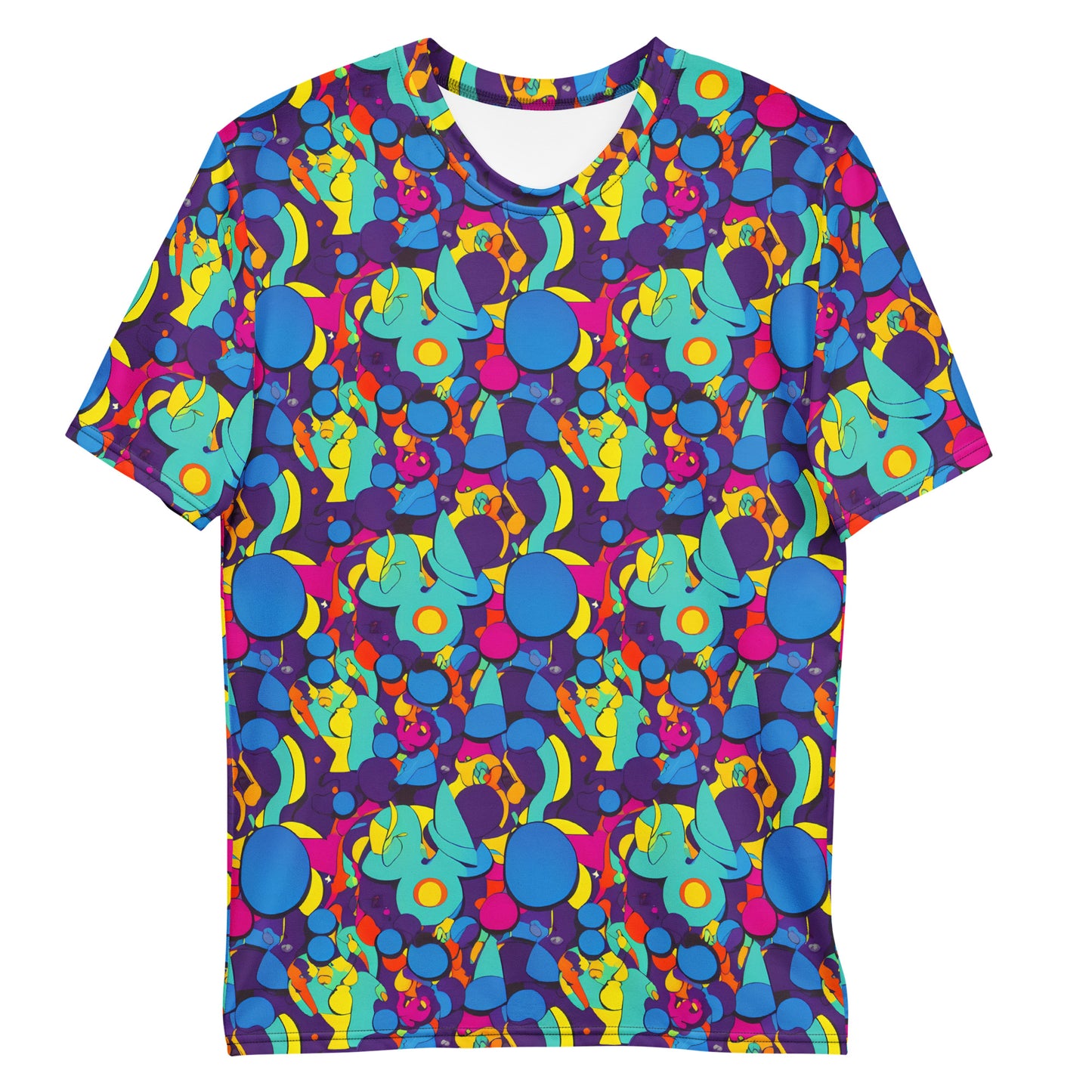 Men's Crew Neck T-Shirt - Psychedelic Harmony