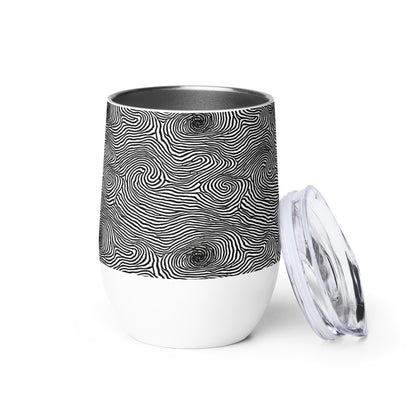 Wine Tumbler - Black And White Rhapsody