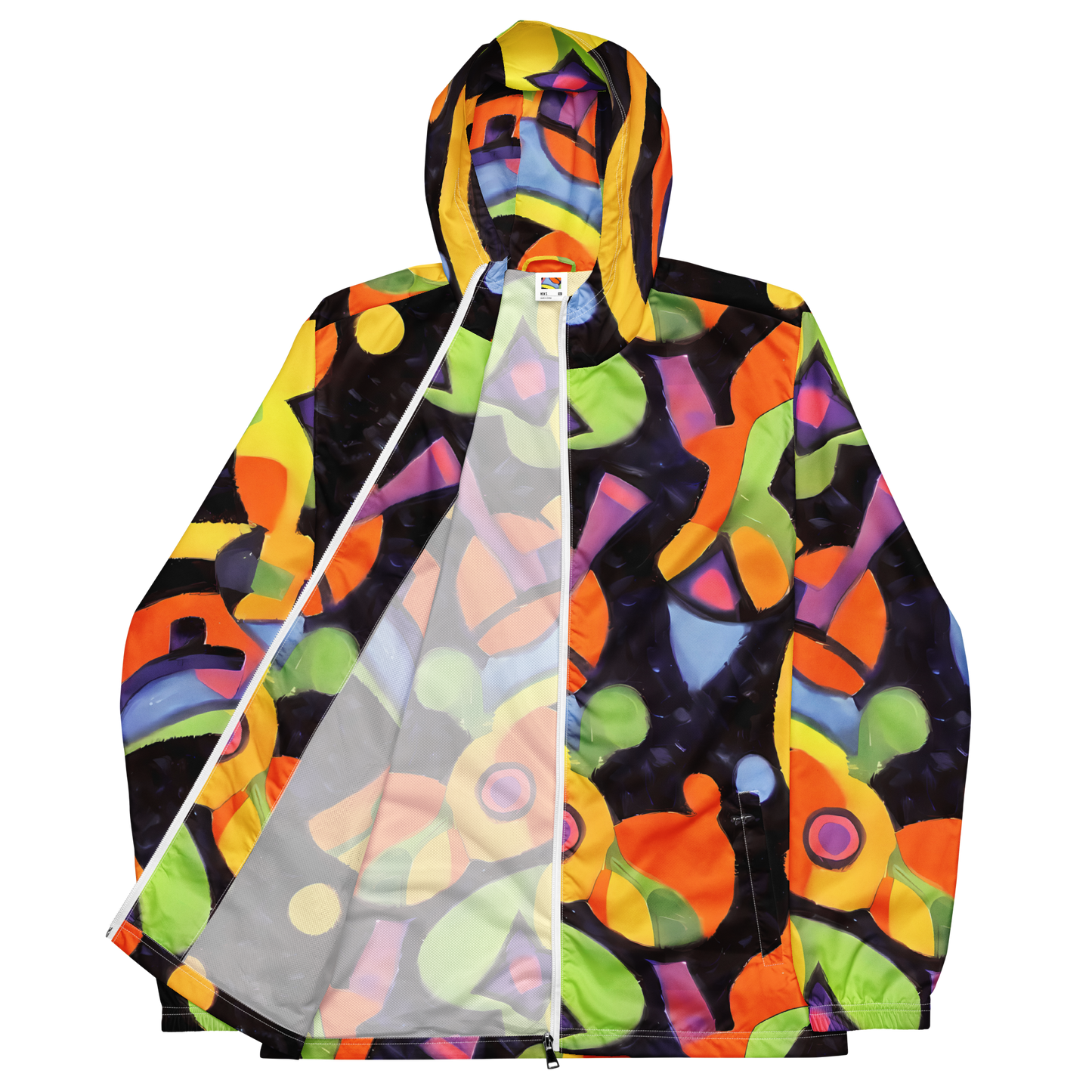 Men's Windbreaker - Neon Symphony