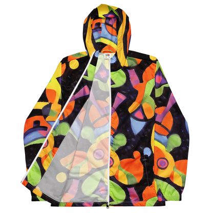 Men's Windbreaker - Neon Symphony