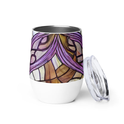 Wine Tumbler - Stained Glass Whirl