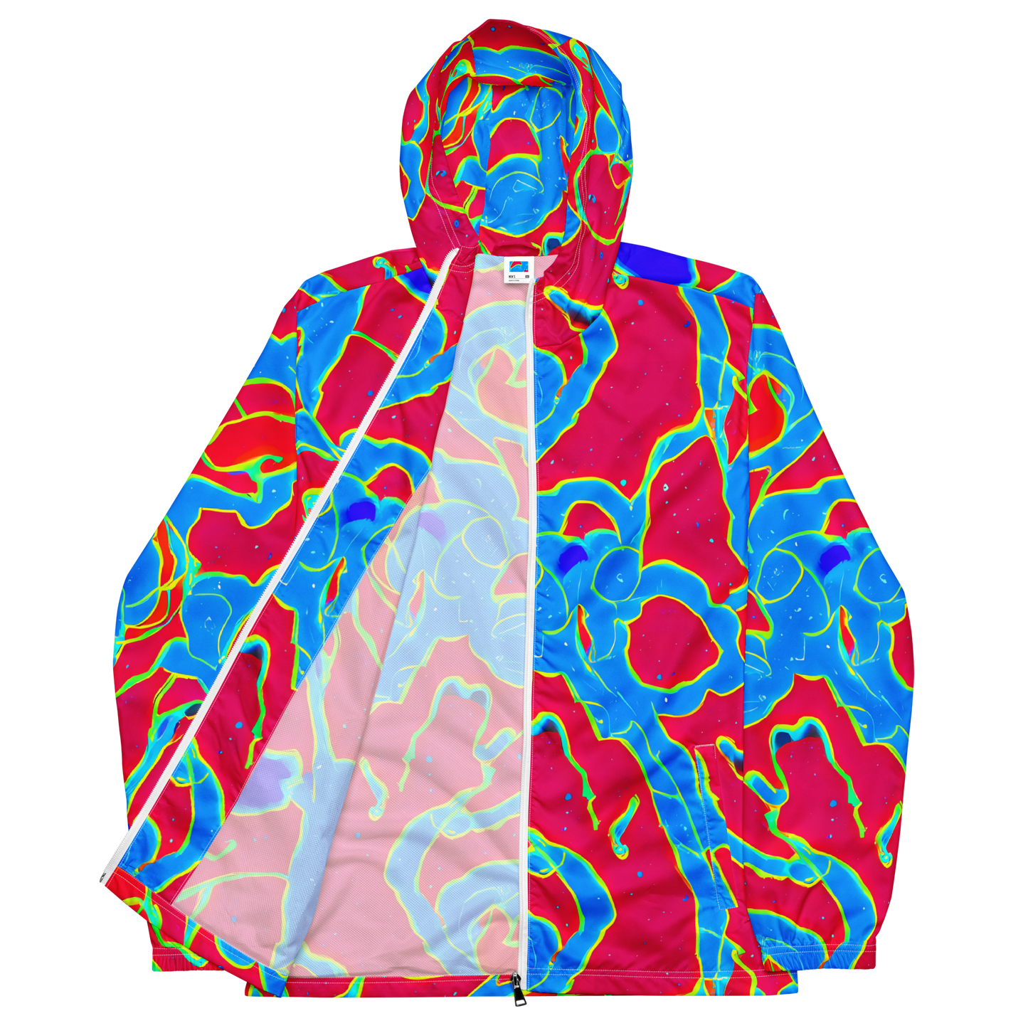 Men's Windbreaker - Electric Bloom