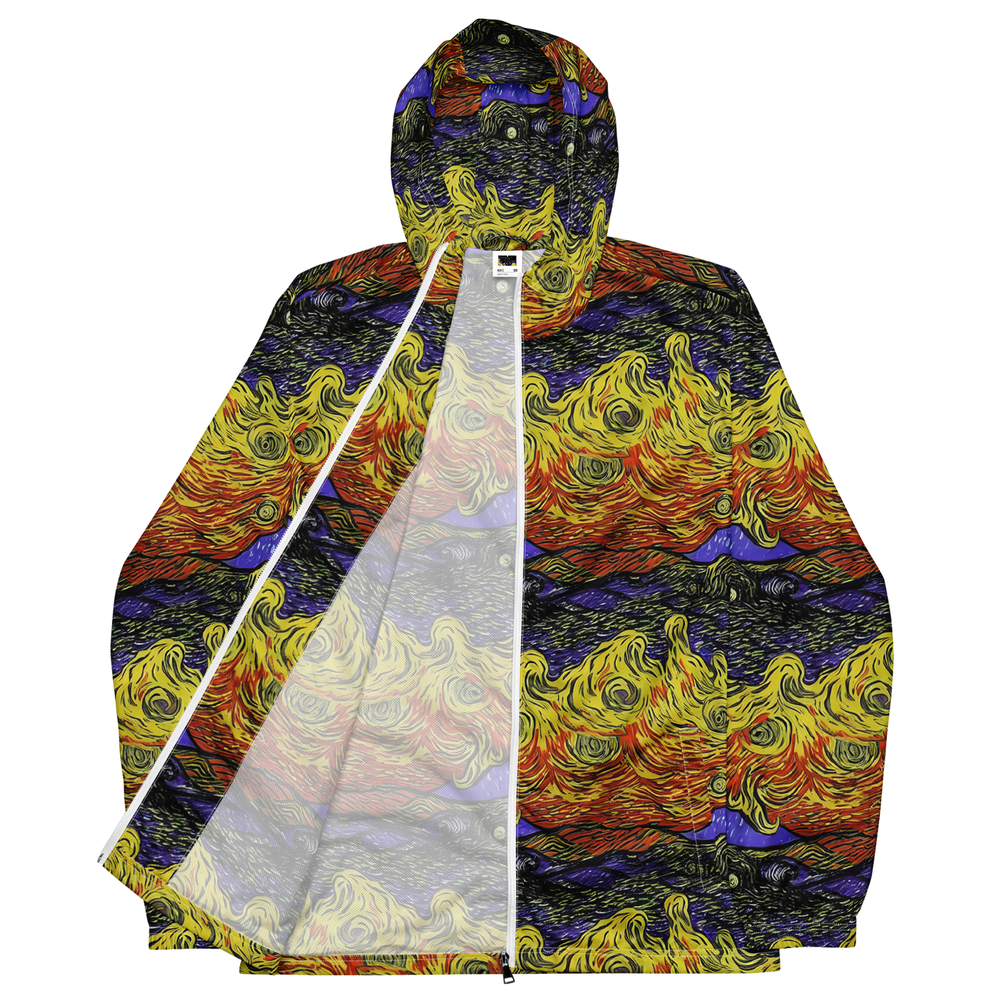 Men's Windbreaker - Dancing Solar Flare