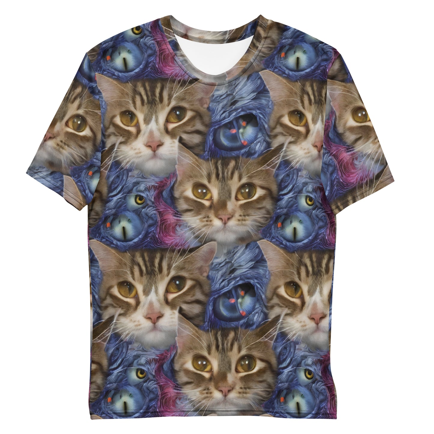 Men's Crew Neck T-Shirt - Feline Fantasy