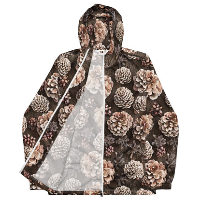 Men's Windbreaker - Pine Cone Reverie