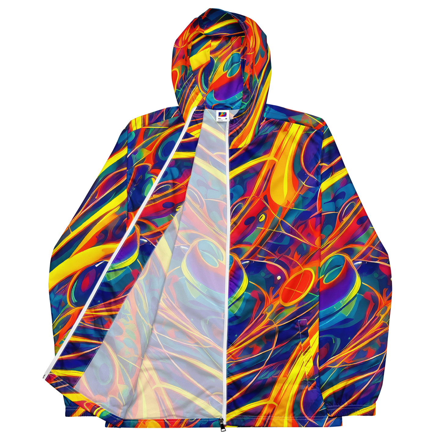 Men's Windbreaker - Abstract Blaze