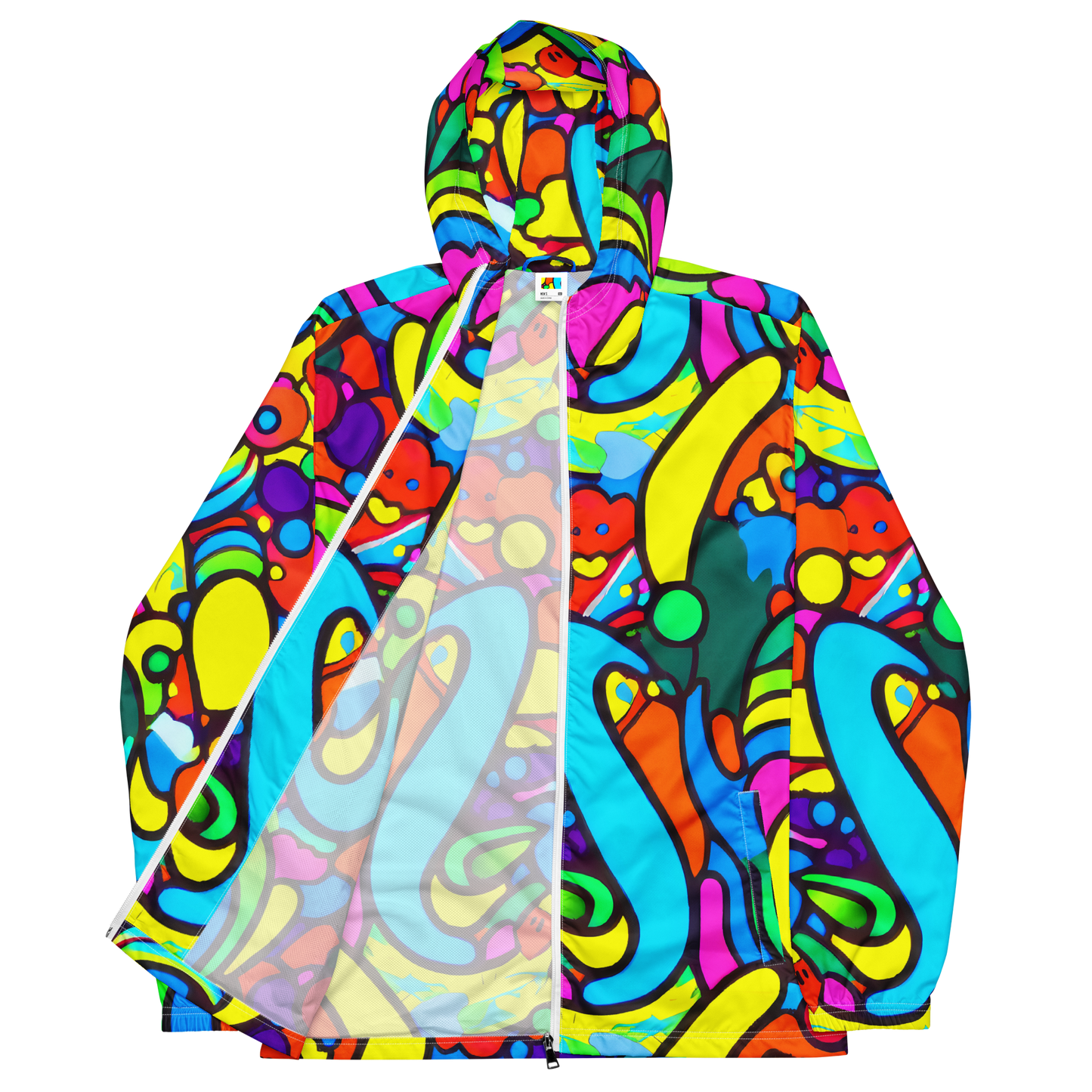 Men's Windbreaker - Chromadoodle Junction