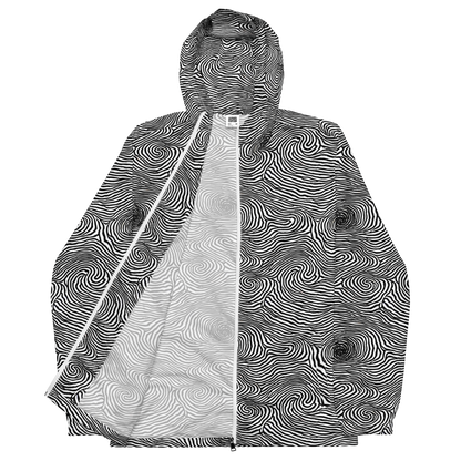 Men's Windbreaker - Black And White Rhapsody