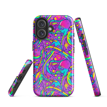 Tough Case for iPhone® - Neon Galaxy Whirl