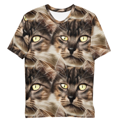 Men's Crew Neck T-Shirt - Feline Reverie
