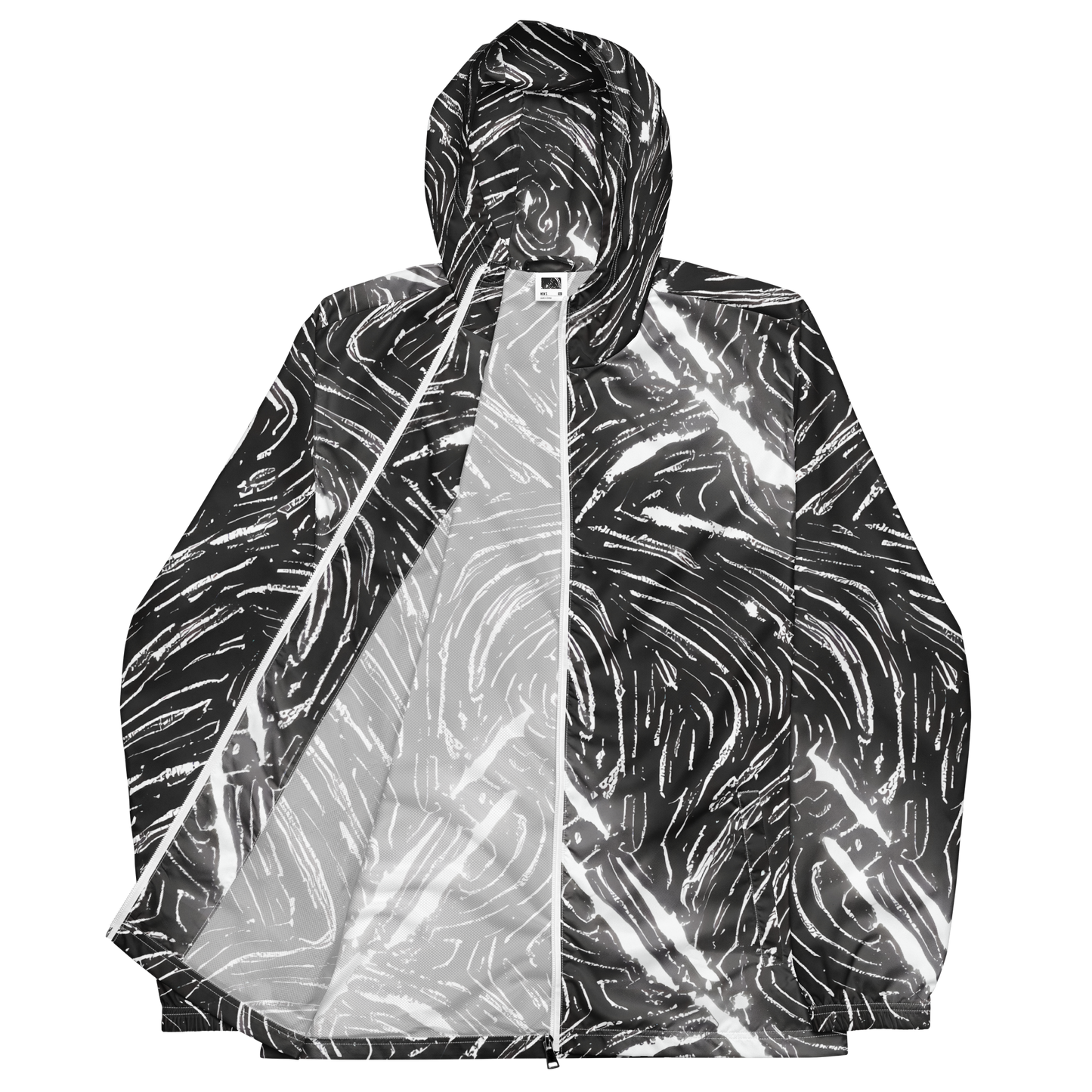 Men's Windbreaker - Silver Swirl